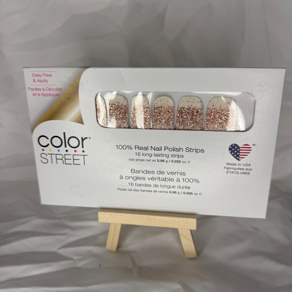 Color Street Coming Up Rose Gold Nail Polish Strips Glitter Ombre FDG271 NEW